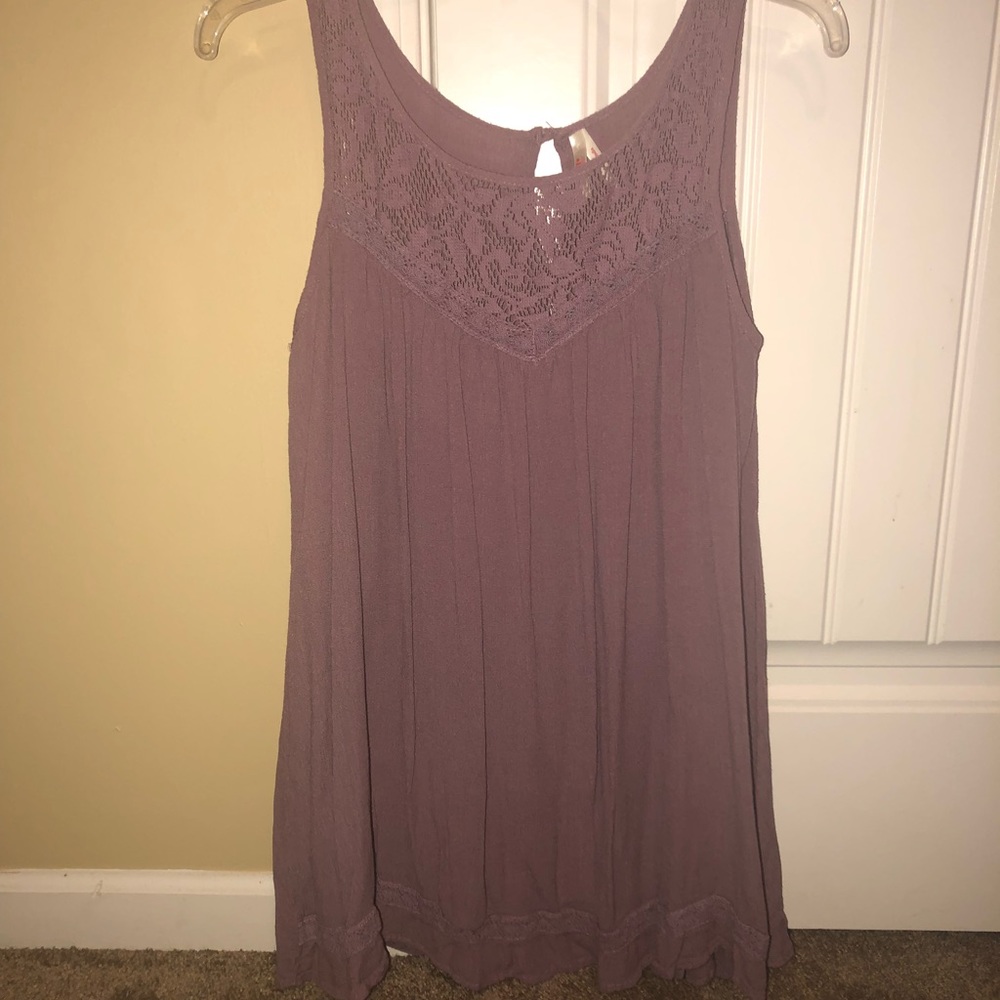 Light purple long tank top